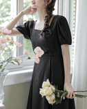 China dress with black fan_A0301