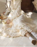シフォンのフリルワンピース_A0354