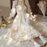シフォンのフリルワンピース_A0354