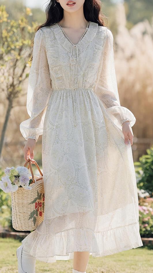 久遠のシフォンワンピース_A0405