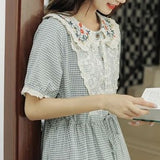 Ashitaba check dress_A0182