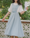 Light blue half jumper skirt set_A0167