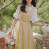 Light blue half jumper skirt set_A0167