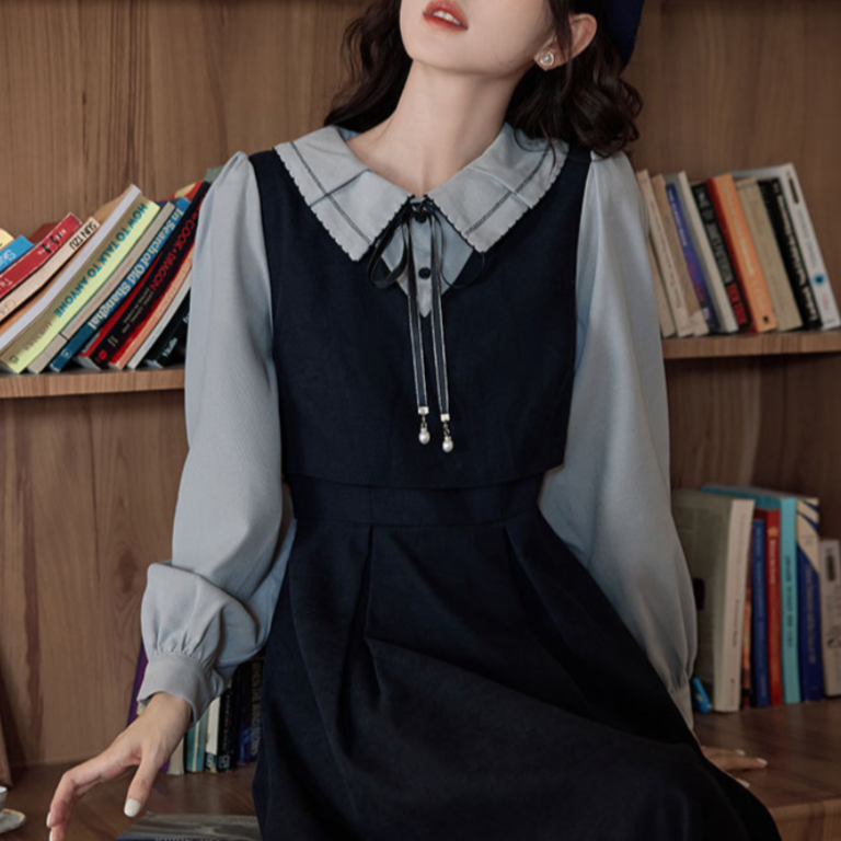 Forget-me-not ribbon dress_A0212