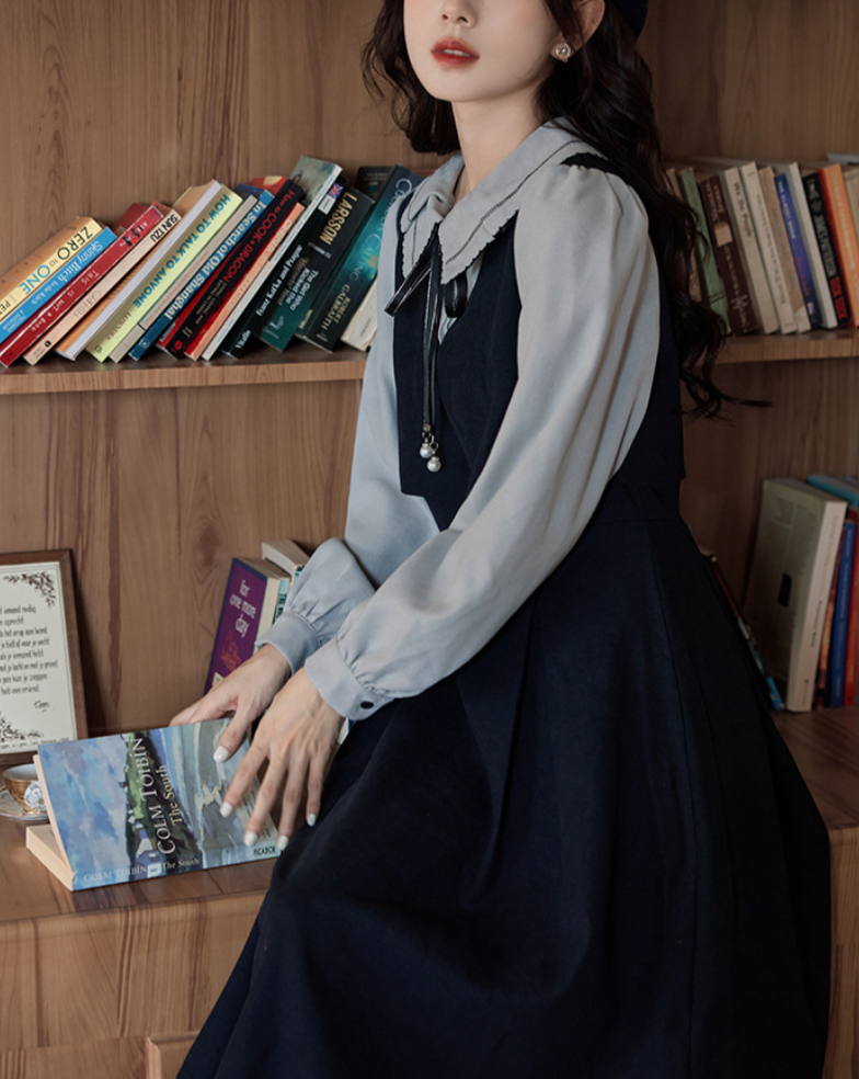 Forget-me-not ribbon dress_A0212