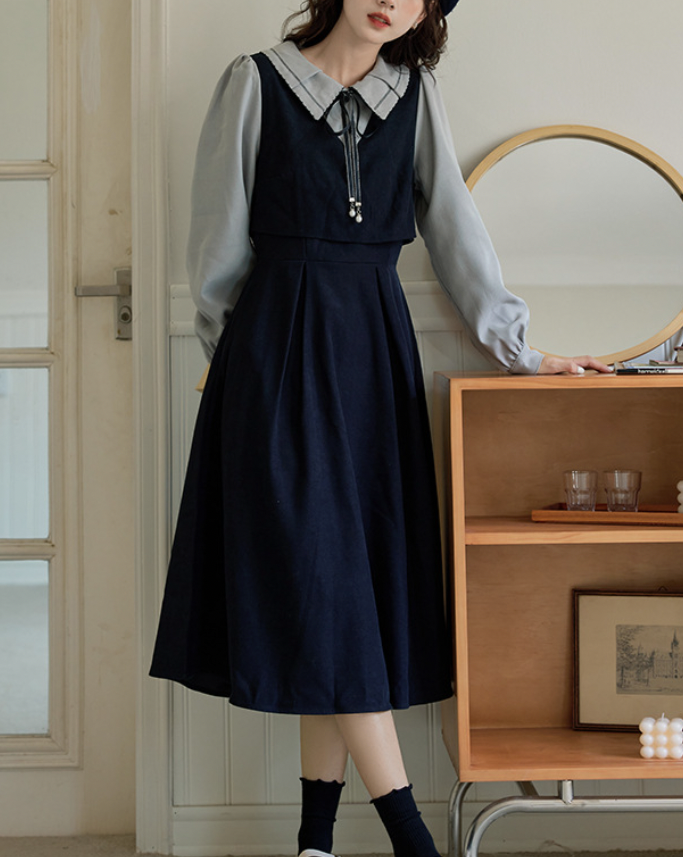Forget-me-not ribbon dress_A0212