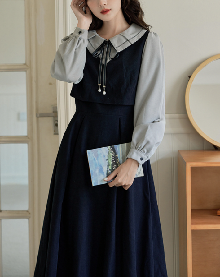 Forget-me-not ribbon dress_A0212