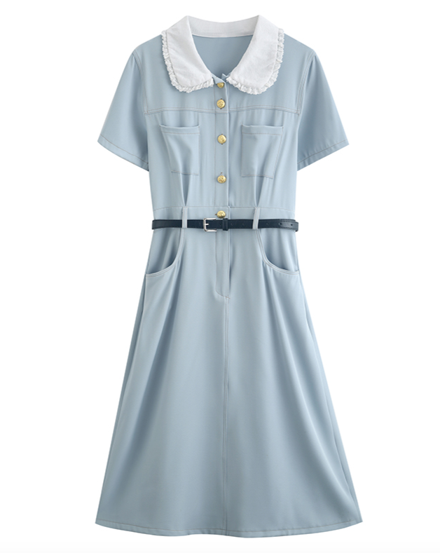 Nemophila belt dress_A0282