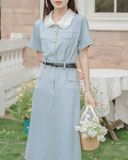 Nemophila belt dress_A0282