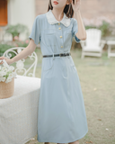 Nemophila belt dress_A0282