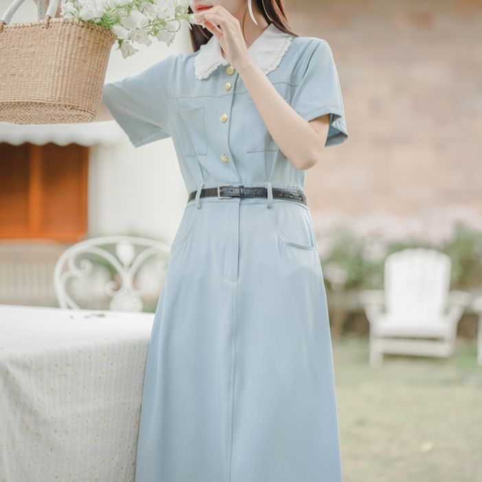 Nemophila belt dress_A0282