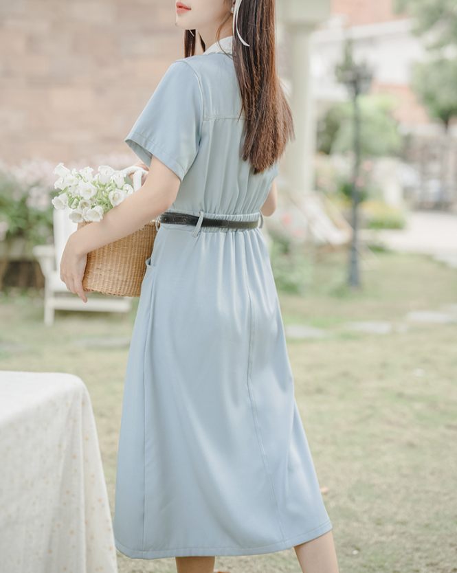 Nemophila belt dress_A0282