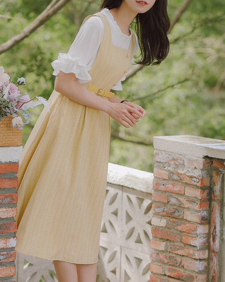 Light blue half jumper skirt set_A0167