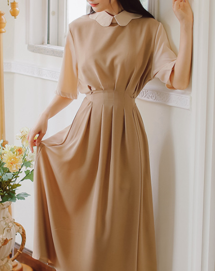 Princess walnut half dress_A0079