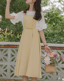 Light blue half jumper skirt set_A0167