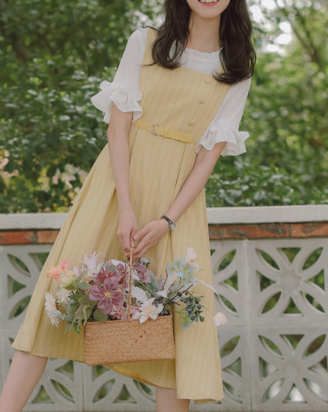 Light blue half jumper skirt set_A0167