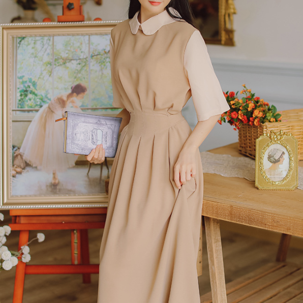 Princess walnut half dress_A0079
