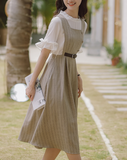 Light blue half jumper skirt set_A0167