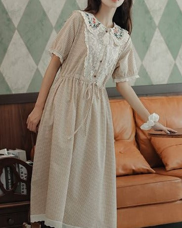 Ashitaba check dress_A0182