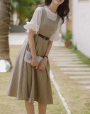 Light blue half jumper skirt set_A0167