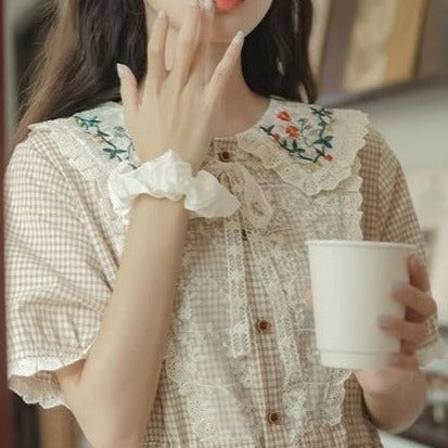 Ashitaba check dress_A0182