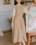 Princess walnut half dress_A0079