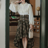 ヴィクトリア格子のエレガントコーデセット_A0509