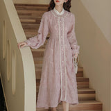 桃紬のパールワンピース_A0513