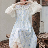 ルミエール蒼のフリルワンピース_A0507