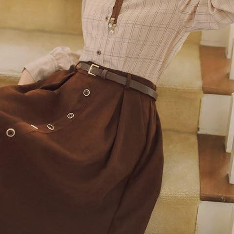 Chocolate chip retro skirt_X0125