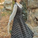Schwarz Collar Frill Dress_A0193