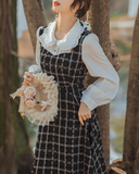 Schwarz Collar Frill Dress_A0193