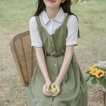 黒胡麻のジャンパースカート_A0284