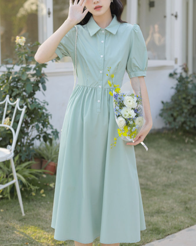 Shunran Verde Dress_A0268