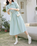 Shunran Verde Dress_A0268